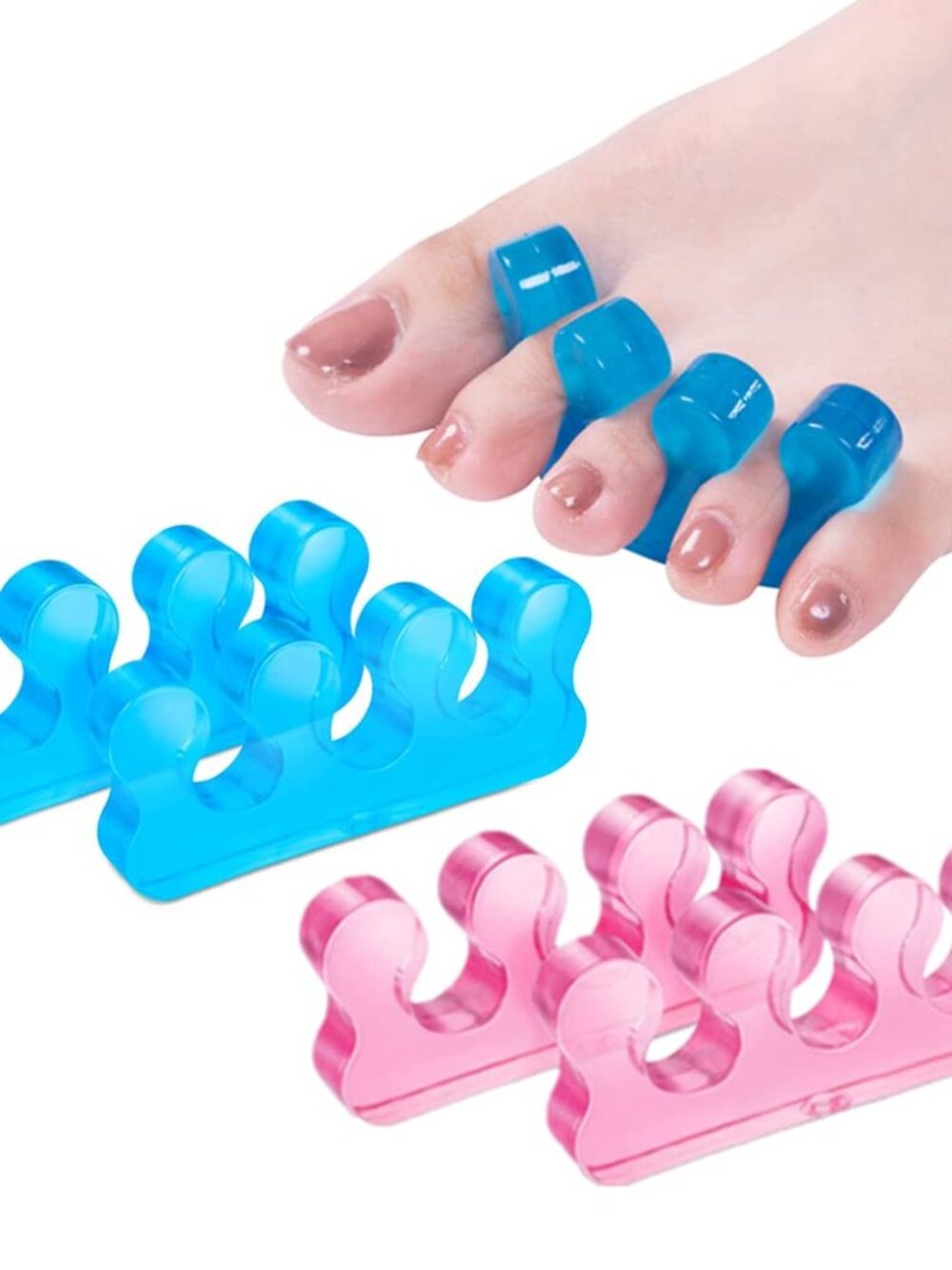 Pedicure Toe Separators for Bunion & Nail Polish Orthopedic Gel Toenail Dividers